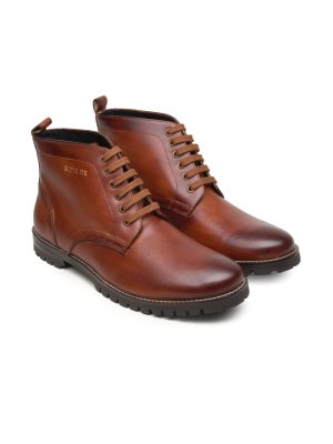 Vintage Tan Luxury Leather Boots alternate shoe image
