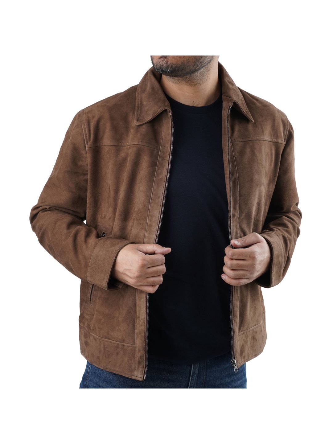 Brown Classic Suede Leather Jacket