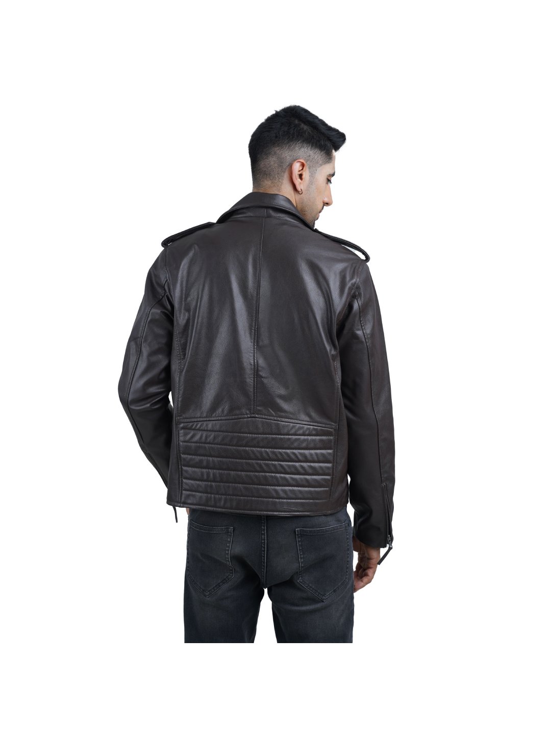 Brown Iconic Double Rider Leather Jacket for men | Rapawalk