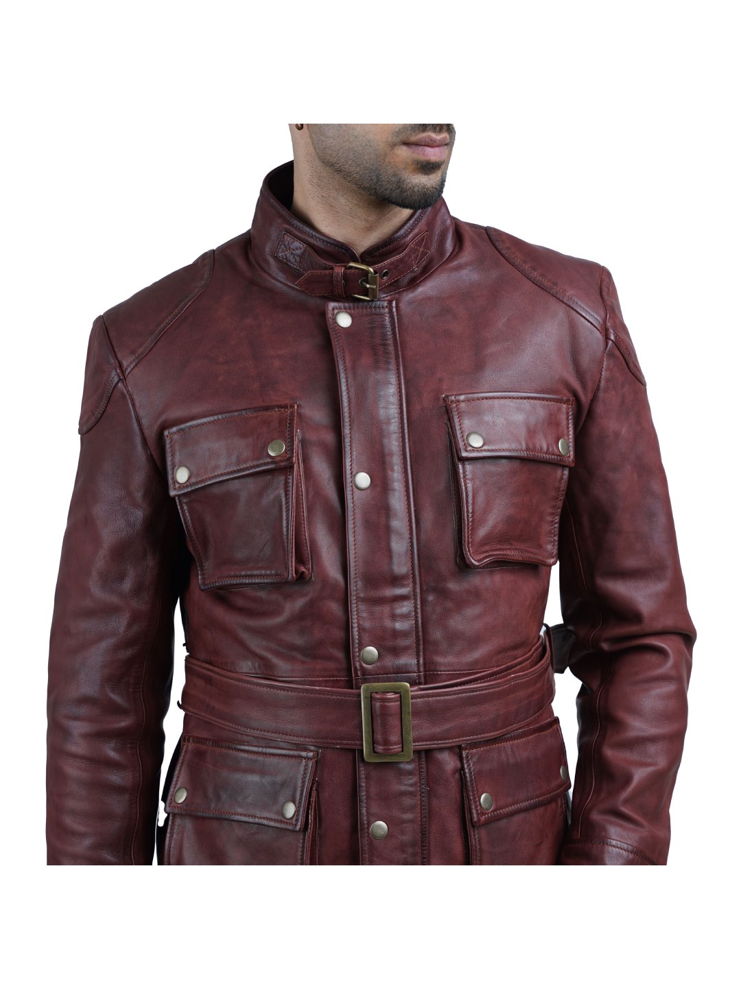 Old Wine Heritage Traveller Leather Jacket for men Rapawalk