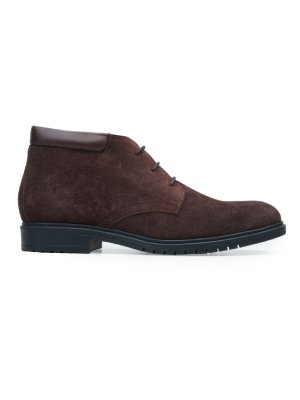 Chocolate Brown Padded Chukka Boots main shoe image