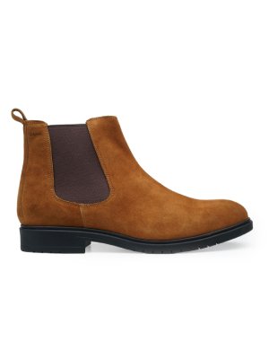 Tan and Raisin Black Comfort Chelsea Suede Boots main shoe image