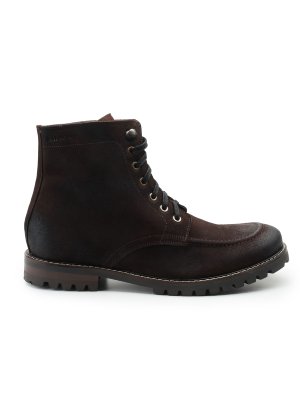 Brown Suede Lace-up Work Boot main shoe image