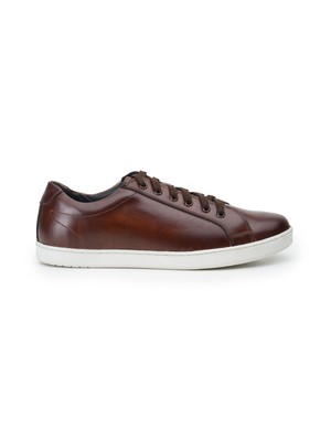 Brown Handpainted Minimal Sneakers alternate shoe image