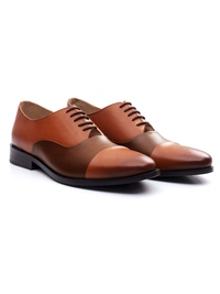 Tan and Coffee Brown Premium Toecap Oxford alternate shoe image
