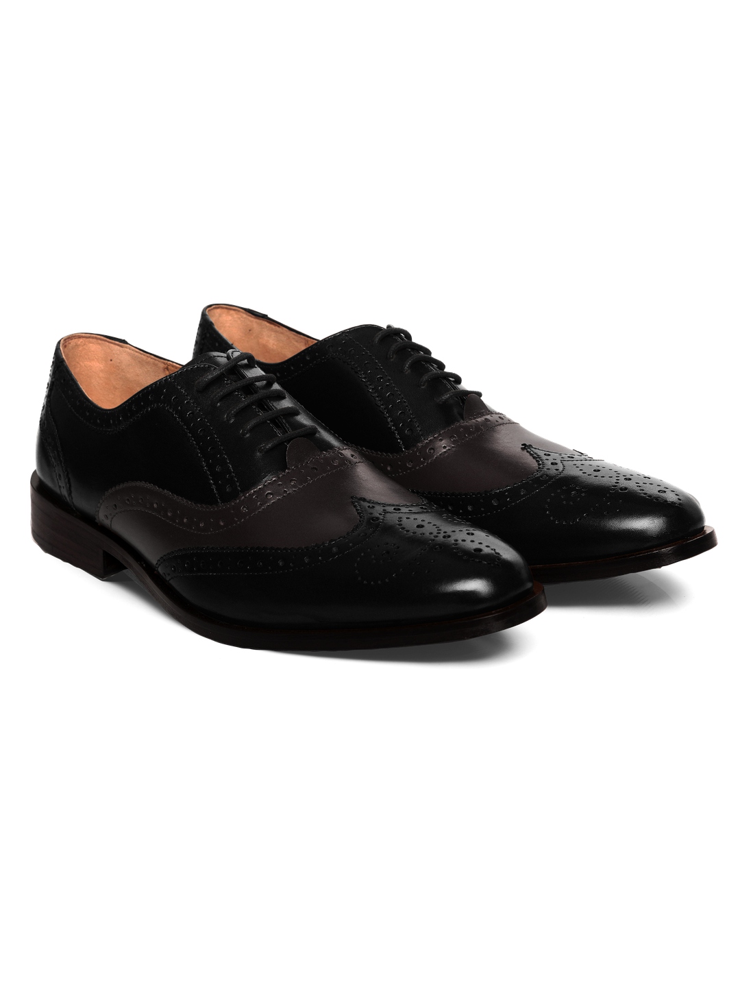 Oxford Shoes Suede And Patent Leather Shoes Black And Brown