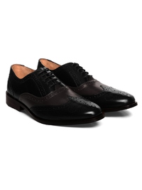 Black and Brown Premium Full Brogue Oxford alternate shoe image