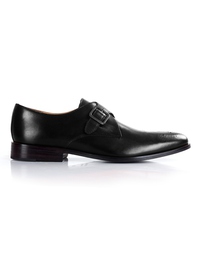 Black Premium Single Strap Monk main shoe image