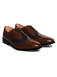 Coffee Brown and Brown Premium Full Brogue Oxford alternate shoe image