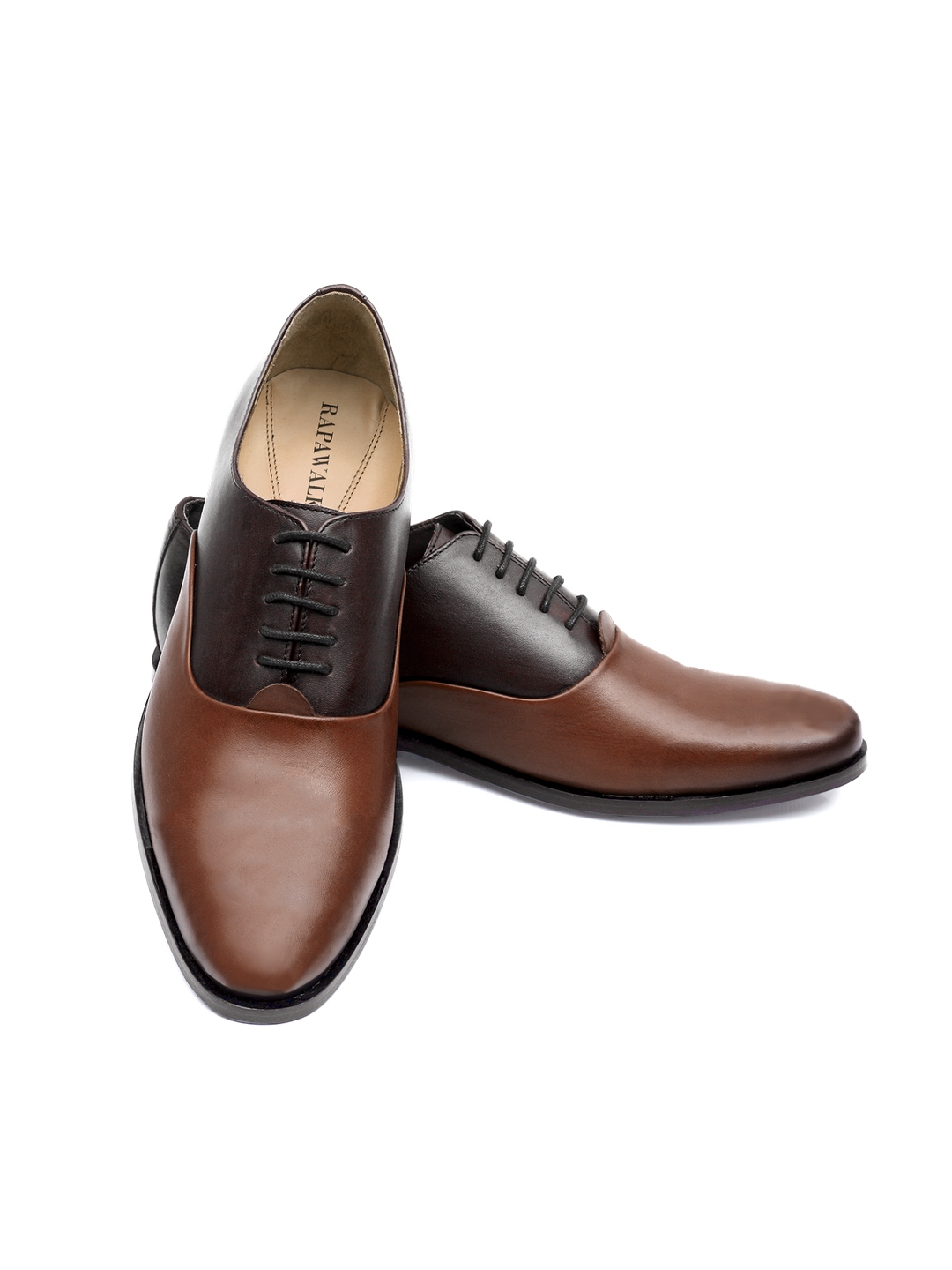 Brown and Coffee Brown Premium Plain Oxford leather shoes for men | Rapawalk