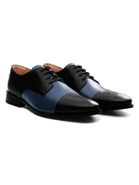 Black and Dark Blue Premium Toecap Derby alternate shoe image