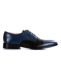 Dark Blue and Black Premium Toecap Derby main shoe image